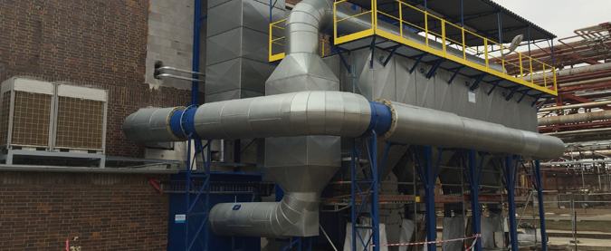 Industrial filtration and air conditioning of carcinogenic production line